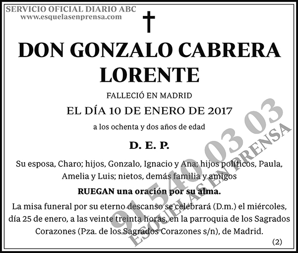 Gonzalo Cabrera Lorente